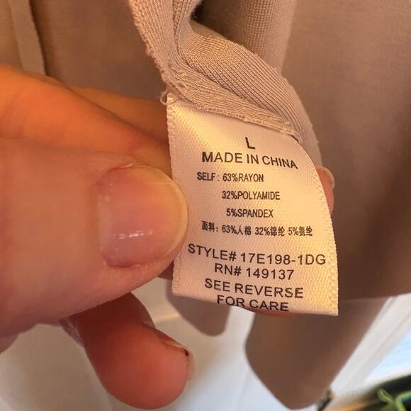 NWT HYFVE Size L taupe Business Casual Open Cardigan Blazer - Picture 5 of 6